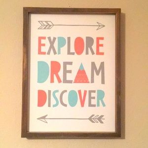 Home Decor “Explore Dream Discover”